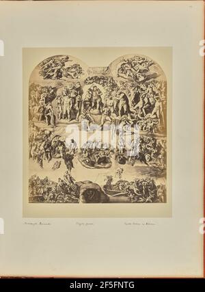 Michelangelo Buonarotti. Jündstes Gericht. Capella Sistina im Vaticane. Tommaso Cuccioni (Italienisch, 1790 - 1864) Stockfoto