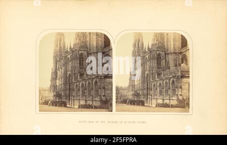 Südseite der Kirche St. Ouen, Rouen. Möglicherweise Robert Howlett (Großbritannien, 1831 - 1858) Stockfoto