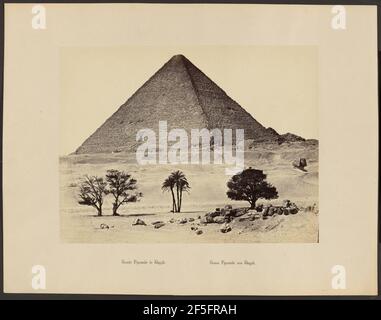 Grande Pyramide de Ghyzeh. Wilhelm Hammerschmidt (Deutsch, geb. Preußen, gestorben 1869) Stockfoto