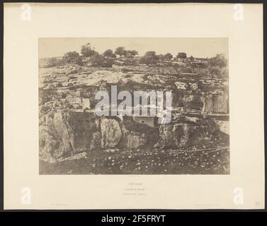 Jérusalem. Village de Siloam. Monolithe de forme égyptienne 2. Stockfoto