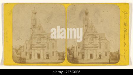 Eglises St. Etienne du Mont, wo der Erzbischof ermordet wurde. Achille Quinet (Französisch, 1831 - 1900) Stockfoto