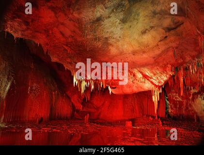 Prometheus (Kumistavi) Höhle in der Nähe von Tskaltubo und Kutaissi. Imereti Region. Georgien Stockfoto