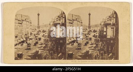 La Colonne de Juillet, ein Paris. - Vue Instantanee.. Unbekannter Hersteller, Französisch Stockfoto
