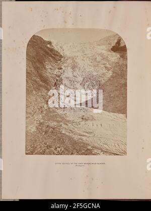 Oberer Eisfall des Ober Grindelwald Gletschers. Ernest H. Edwards (Großbritannien, 1837 - 1903) Stockfoto