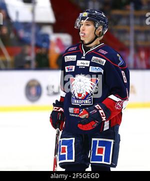 Gustav Forsling, Hockeyverein Linköping, LHC, Linköping. Stockfoto