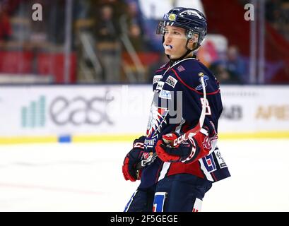 Gustav Forsling, Hockeyverein Linköping, LHC, Linköping. Stockfoto