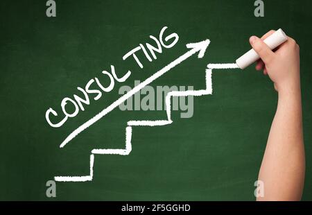 Handzeichnung Geschäftskonzept Stockfoto