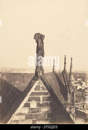 Der Engel der Auferstehung auf dem Dach von Notre-Dame, Paris. Charles Nègre (Französisch, 1820 - 1880) Stockfoto