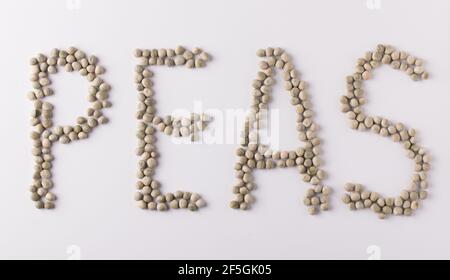 Worterbsen aus reifen Gartenerbsen Stockfoto