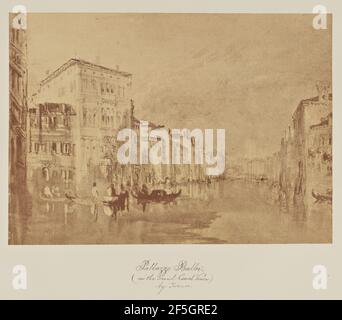 Pallazzo Balbi. (Auf dem Canal Grande Venedig) von Turner.. Caroline Bertolacci (Britin, geboren 1825) Stockfoto