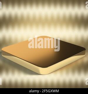 Ein abstraktes hintergrundbild mit 3D goldenen Würfeln. Stockfoto