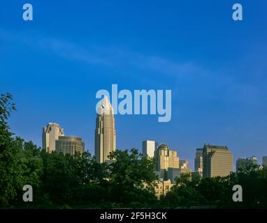 2003 HISTORISCHE DOWNTOWN SKYLINE CHARLOTTE MACKLENBURG COUNTY NORTH CAROLINA USA Stockfoto