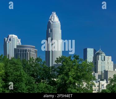 2003 HISTORISCHE DOWNTOWN SKYLINE CHARLOTTE MACKLENBURG COUNTY NORTH CAROLINA USA Stockfoto