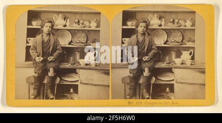 Gefangen in der Tat... Benjamin West Kilburn (Amerikanisch, 1827 - 1909) Stockfoto