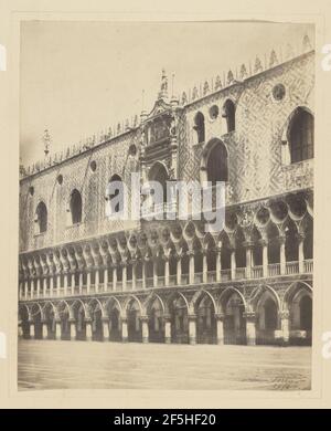 Fassade des Palais Ducal, ein Venise. Jacques Alexandre Ferrier (Französisch, 1831 - 1912) Stockfoto