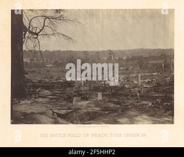 Das Schlachtfeld von Peach Tree Creek, Georgia. George N. Barnard (amerikanisch, 1819 - 1902) Stockfoto