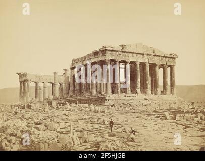 Parthenon, von Nordwesten. Petros Moraites (Griechisch, um 1835 - 1905) Stockfoto