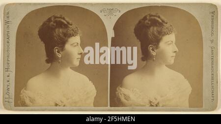 Profil einer nicht identifizierten Frau. Joseph Löwy (Österreich, 1835 - 1902) Stockfoto