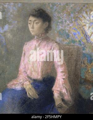 Redon - Portrait de Mademoiselle Jeanne Chaîne, 1903. Stockfoto