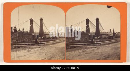 Niagara Hängebrücke... Unbekannter Hersteller, Amerikaner Stockfoto