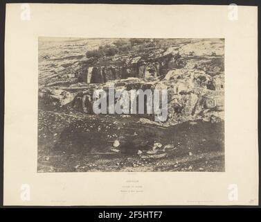 Jérusalem. Village de Siloam. Monolithe de forme égyptienne 1. Stockfoto