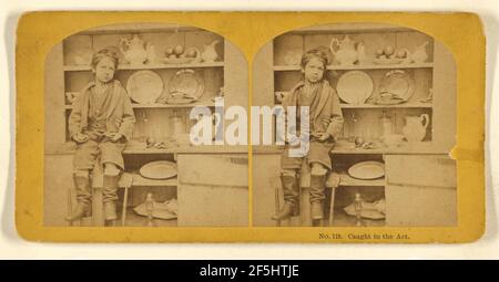 Gefangen in der Tat... Benjamin West Kilburn (Amerikanisch, 1827 - 1909) Stockfoto