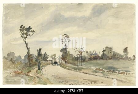 Louveciennes, Route de Saint-Germain. Camille Pissarro (Französisch, 1830 - 1903) Stockfoto