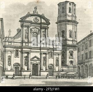 Basilika von San Prospero in Reggio Emilia. Stockfoto