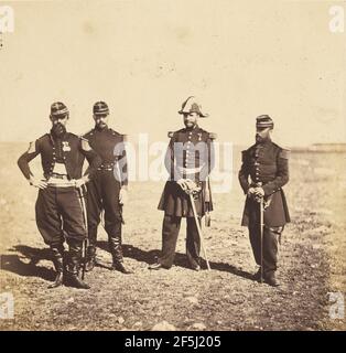 General Bennett und Offiziere seines Stabes.. Roger Fenton (Englisch, 1819 - 1869) Stockfoto