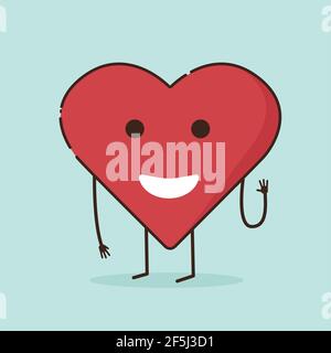 Happy Heart Zeichen Vektor-Illustration Stock Vektor