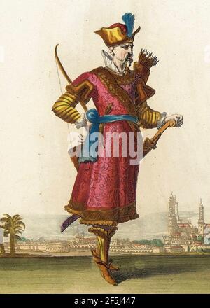 Recueil des Modes de la cour de France Habit d'Arabe LACMA M,2002.57,129 détail. Stockfoto