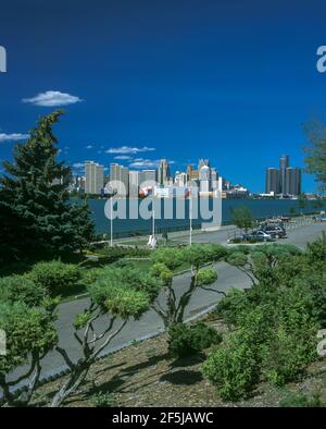 2003 HISTORISCHE DETROIT MICHIGAN VON ODETTE SKULPTUR PARK WINDSOR ONTARIO KANADA Stockfoto