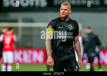 MAASTRICHT, NIEDERLANDE - MÄRZ 26: Thomas Verheydt vom Almere City FC während des niederländischen Keukenkampioendivisie-Spiels zwischen MVV Maastricht und Almere C. Stockfoto