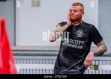 MAASTRICHT, NIEDERLANDE - MÄRZ 26: Thomas Verheydt vom Almere City FC während des niederländischen Keukenkampioendivisie-Spiels zwischen MVV Maastricht und Almere C. Stockfoto