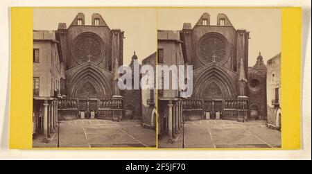 Tarragona - vor der Kathedrale.. Frank Mason Good (Englisch, 1839 - 1928) Stockfoto