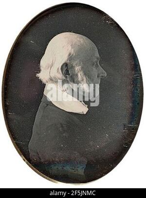 Viertelplatte Daguerreotypie von John Quincy Adams von John Plumbe, 1846. Stockfoto