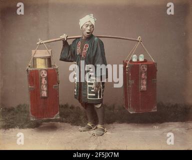 Street Amazake Seller. Kusakabe Kimbei (Japanisch, 1841 - 1934) Stockfoto