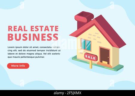 Immobiliengeschäft Konzept Vektor Illustration Stock Vektor