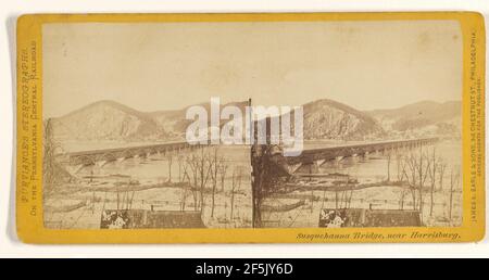 Susquehanna Brücke, nahe Harrisburg. William T. Purviance (amerikanisch, aktiv 1860s - 1870s) Stockfoto