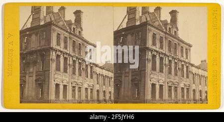Teil der Tuillerien. Desastres de Paris. 1870 - 71.. A.V. (Französisch, aktiv Paris, Frankreich 1870s) Stockfoto