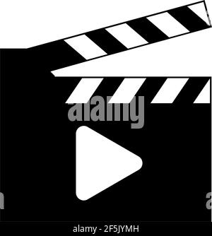 Clapperboard Symbol Design Vorlage Vektor Illustration Stock Vektor