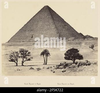 Grande Pyramide de Ghyzeh / die große Pyramide, Gizeh. Wilhelm Hammerschmidt (Deutsch, geb. Preußen, gestorben 1869) Stockfoto