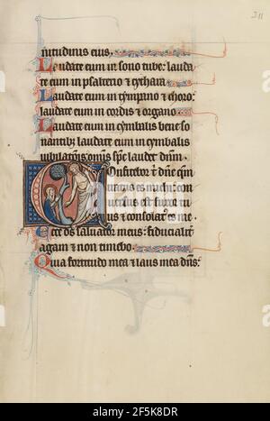 Initial C: Noli me tangere. Bute Master (französisch-flämisch, aktiv um 1260 - 1290) Stockfoto