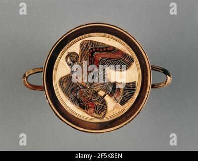 Lakonische Schwarzfigur Kylix. Dem Hunt-Maler zugeschrieben (griechisch (Lakonisch), aktiv 565 - 530 v. Chr.) Stockfoto