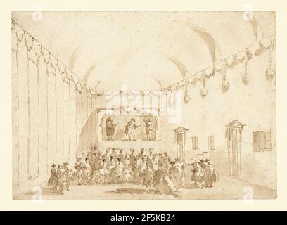 Eine Theateraufführung. Francesco Guardi (Italienisch, 1712 - 1793) Stockfoto