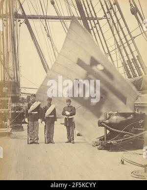 Die Flagge des Oberbefehlshabers der koreanischen Streitkräfte. Felice Beato (Englisch, geboren Italien, 1832 - 1909) Stockfoto