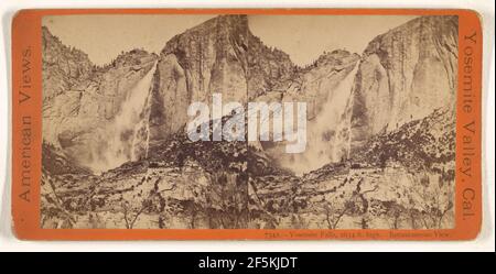 Yosemite Falls, 2634 Fuß hoch. Momentanansicht... Edward und Henry T. Anthony & Co. (Amerikaner, gegründet 1862, fusioniert 1902) Stockfoto