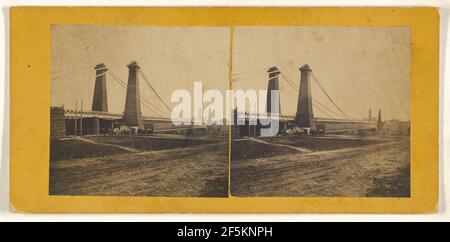 Hängebrücke unter den Niagarafällen. Unbekannter Hersteller, Kanadier Stockfoto