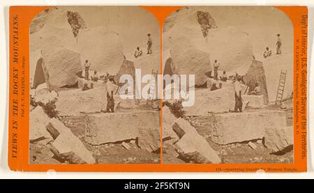 Abbau von Granit für Mormon Tempel.. William Henry Jackson (Amerikanisch, 1843 - 1942) Stockfoto