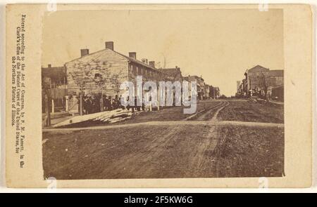 Ehemalige Residenz von Präsident Lincoln, Geburtsort von Robt. Lincoln. Samuel Montague Fassett (Amerikaner, geboren Kanada, 1825 - 1910) Stockfoto